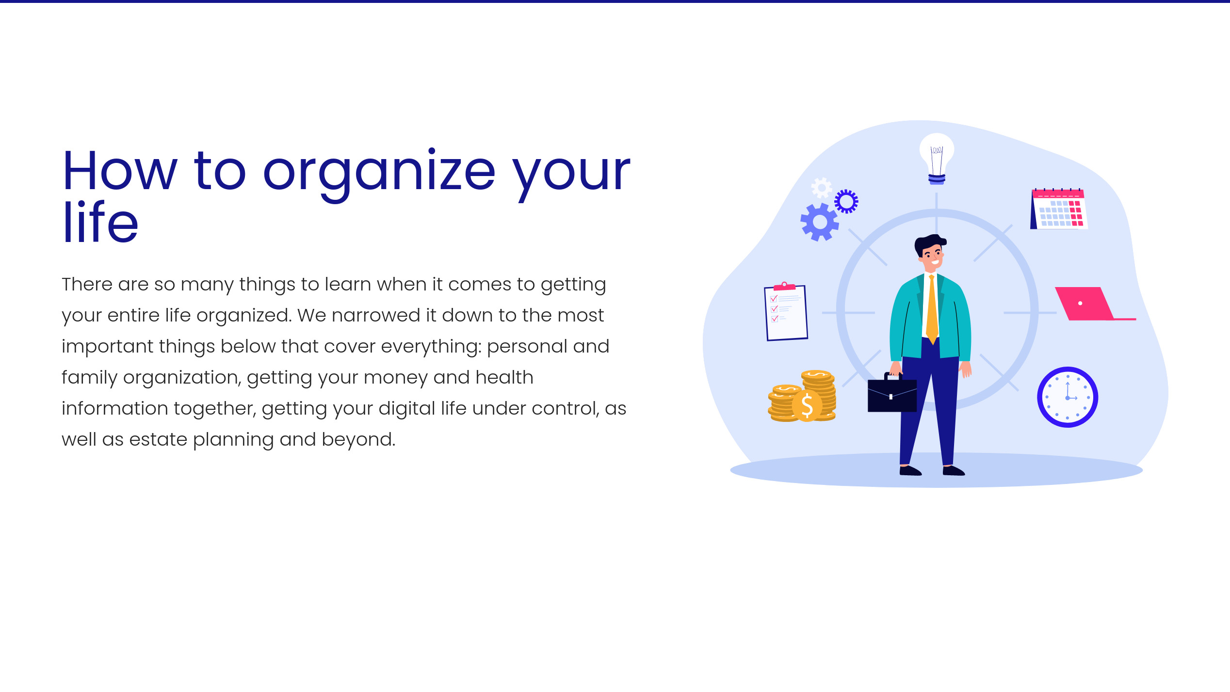 A screenshot representing the service website